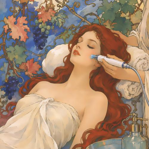 Ilustracija žene tijekom Hydra tretmana lica u LaVita Spa & Beauty