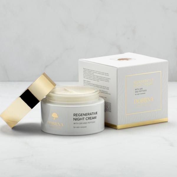 Regenerativna nočna krema s Q10 in peptidi za obnovo kože
